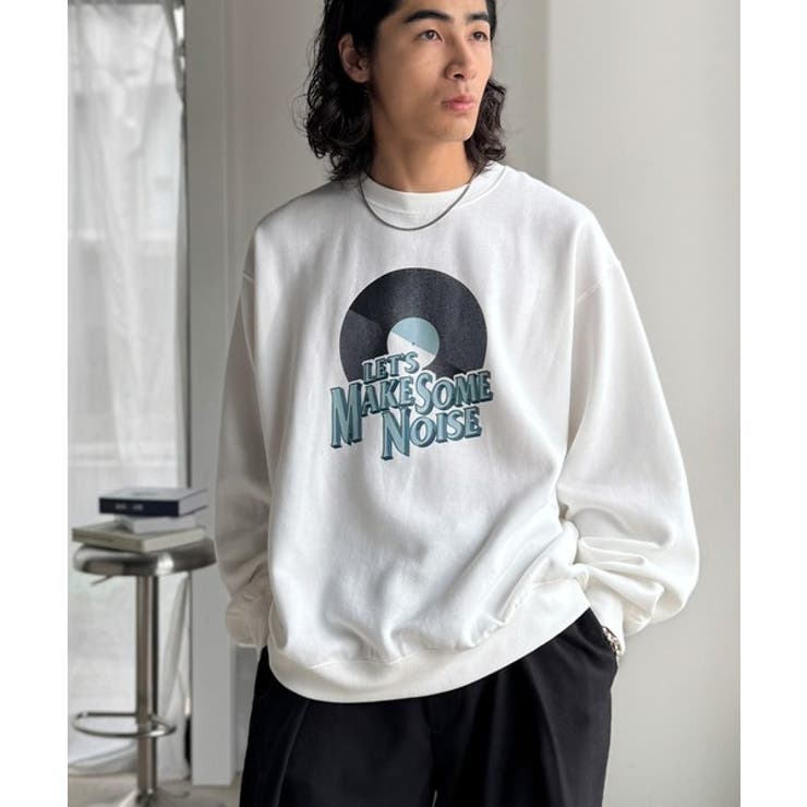 《JaVaジャバコラボ》裏起毛レコード盤レトロツアーロゴトレーナー | Classical Elf Men | 詳細画像5 