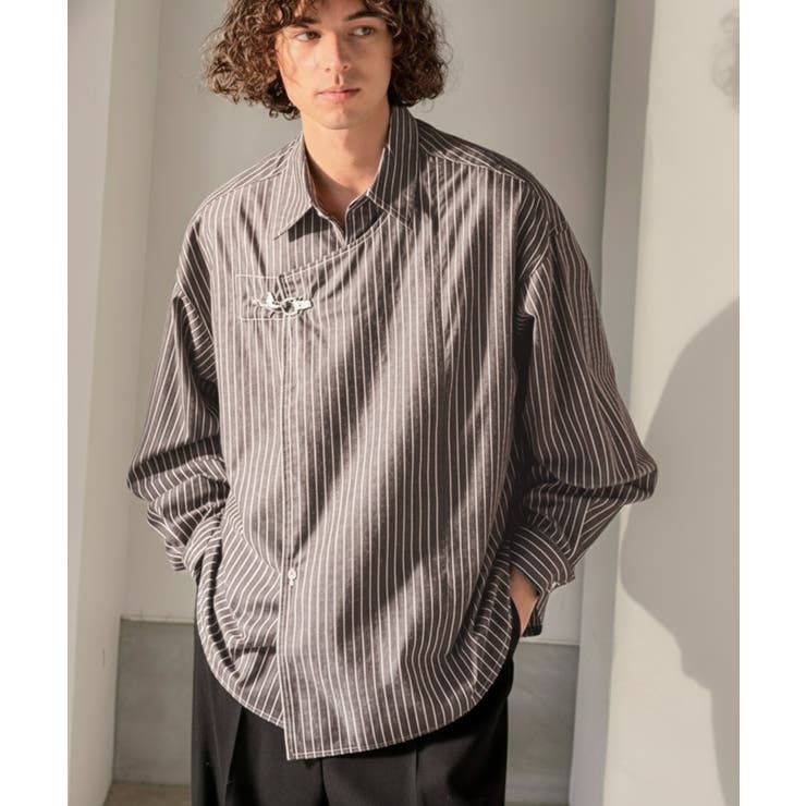 《JaVaジャバコラボ》着方で表情が変わる、無骨さと抜け感の2WAYシャツ。ファ… | Classical Elf Men | 詳細画像10 