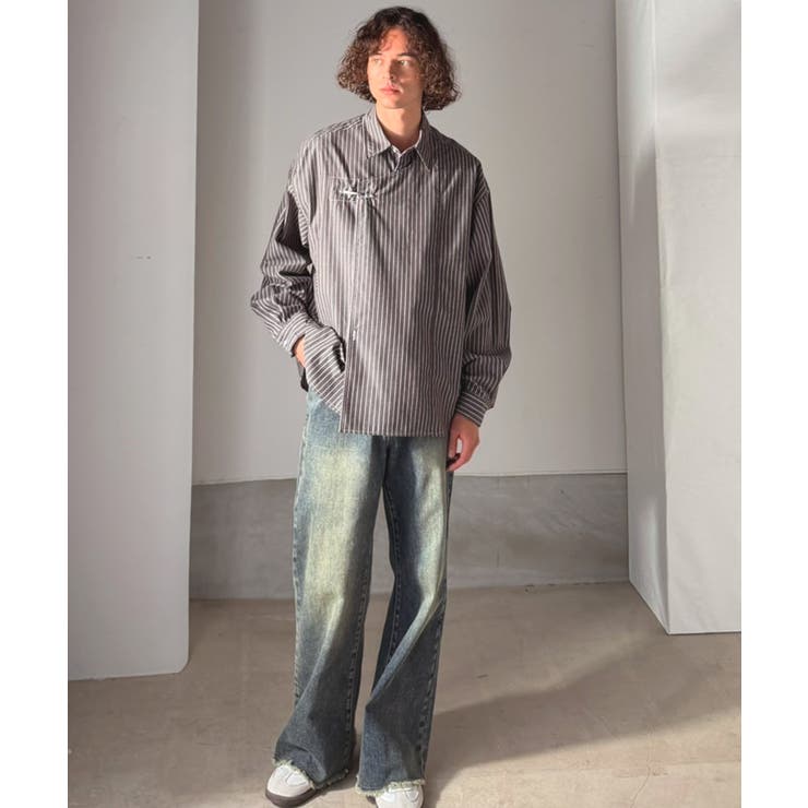 《JaVaジャバコラボ》着方で表情が変わる、無骨さと抜け感の2WAYシャツ。ファ… | Classical Elf Men | 詳細画像19 