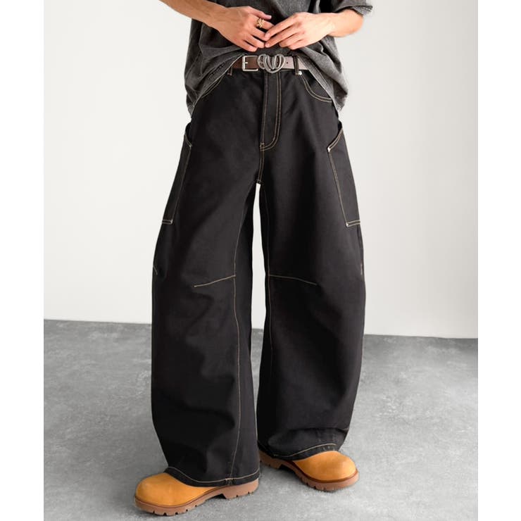 《JaVaジャバコラボ》BIGポケットの存在感。ワイドバルーンカーブデニムパンツ | Classical Elf Men | 詳細画像8 