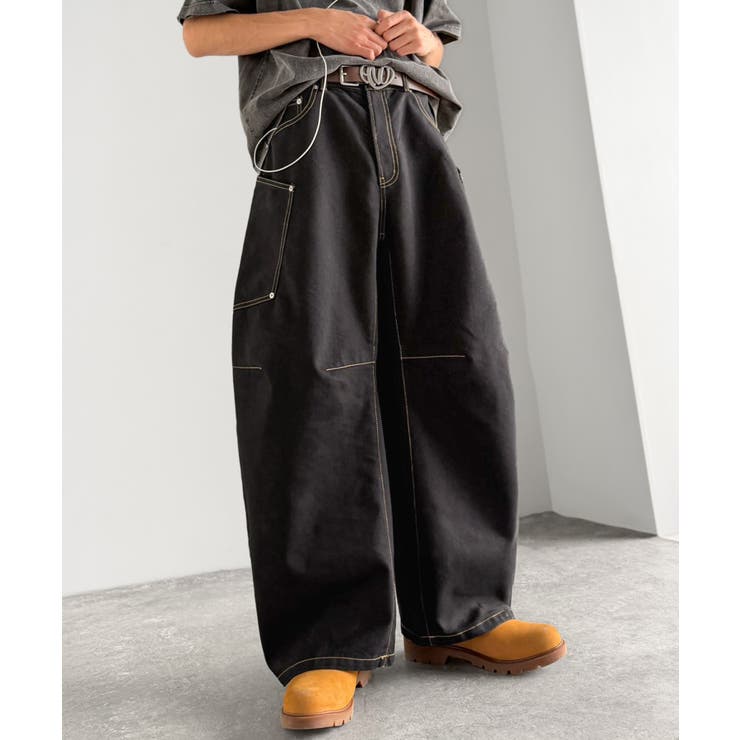 《JaVaジャバコラボ》BIGポケットの存在感。ワイドバルーンカーブデニムパンツ | Classical Elf Men | 詳細画像9 