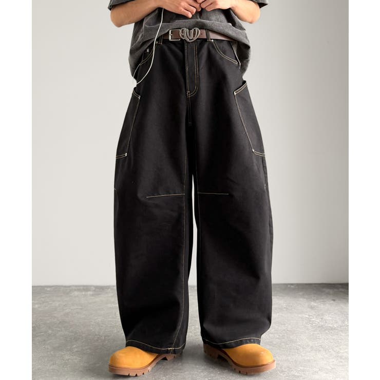 《JaVaジャバコラボ》BIGポケットの存在感。ワイドバルーンカーブデニムパンツ | Classical Elf Men | 詳細画像10 