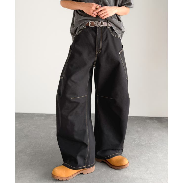 《JaVaジャバコラボ》BIGポケットの存在感。ワイドバルーンカーブデニムパンツ | Classical Elf Men | 詳細画像12 