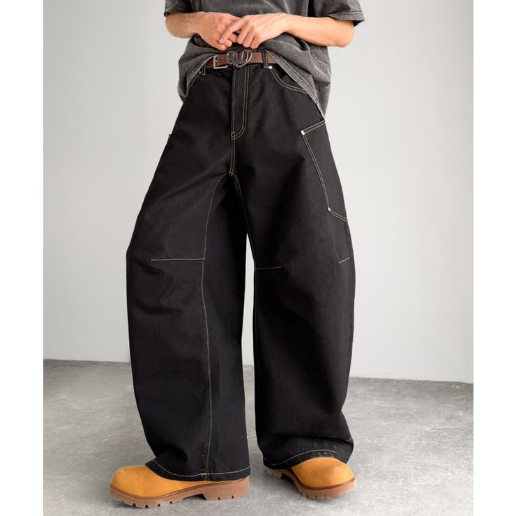 《JaVaジャバコラボ》BIGポケットの存在感。ワイドバルーンカーブデニムパンツ | Classical Elf Men | 詳細画像13 