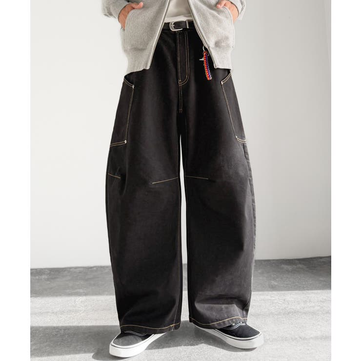 《JaVaジャバコラボ》BIGポケットの存在感。ワイドバルーンカーブデニムパンツ | Classical Elf Men | 詳細画像14 