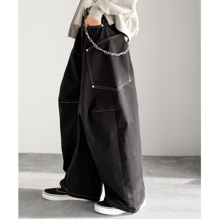 《JaVaジャバコラボ》BIGポケットの存在感。ワイドバルーンカーブデニムパンツ | Classical Elf Men | 詳細画像1 