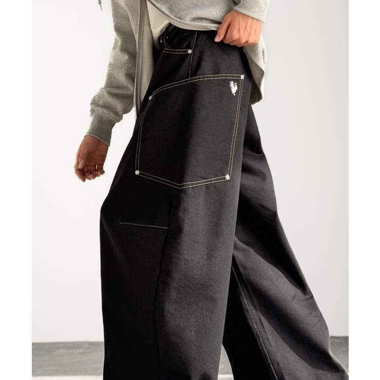 《JaVaジャバコラボ》BIGポケットの存在感。ワイドバルーンカーブデニムパンツ | Classical Elf Men | 詳細画像2 