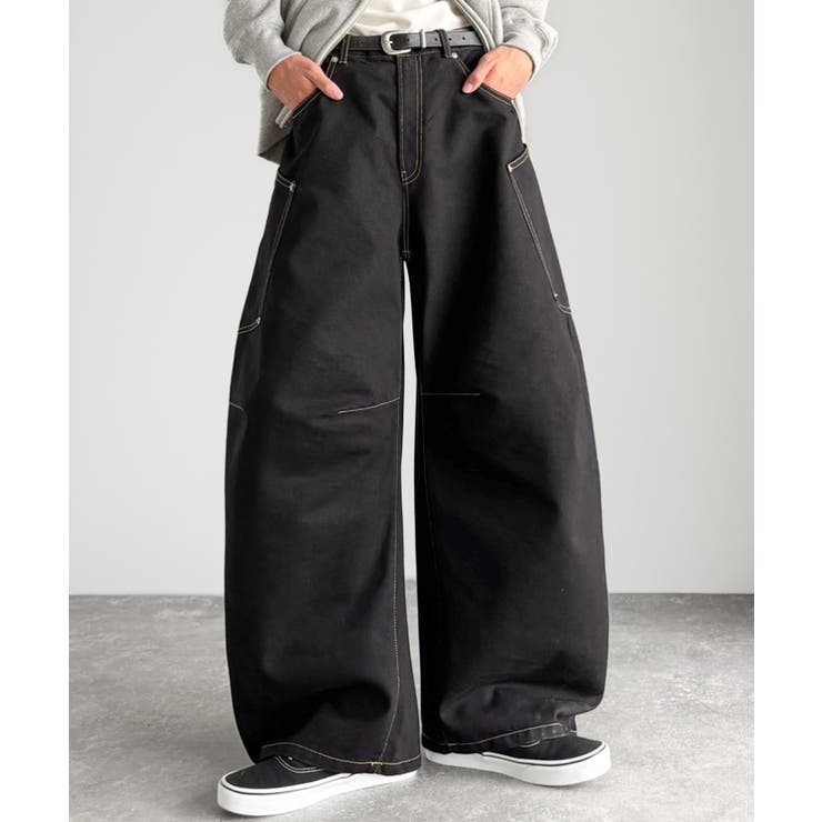 《JaVaジャバコラボ》BIGポケットの存在感。ワイドバルーンカーブデニムパンツ | Classical Elf Men | 詳細画像3 