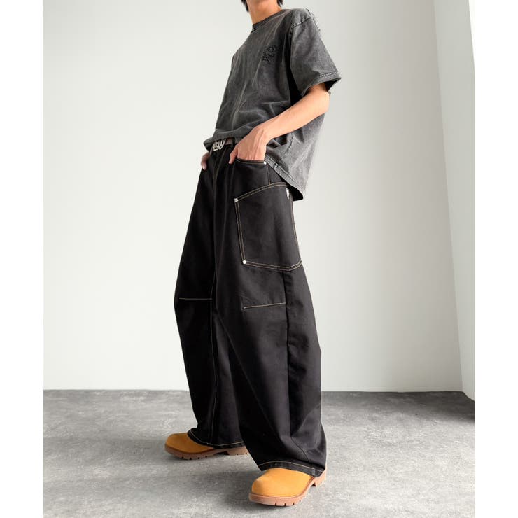 《JaVaジャバコラボ》BIGポケットの存在感。ワイドバルーンカーブデニムパンツ | Classical Elf Men | 詳細画像4 