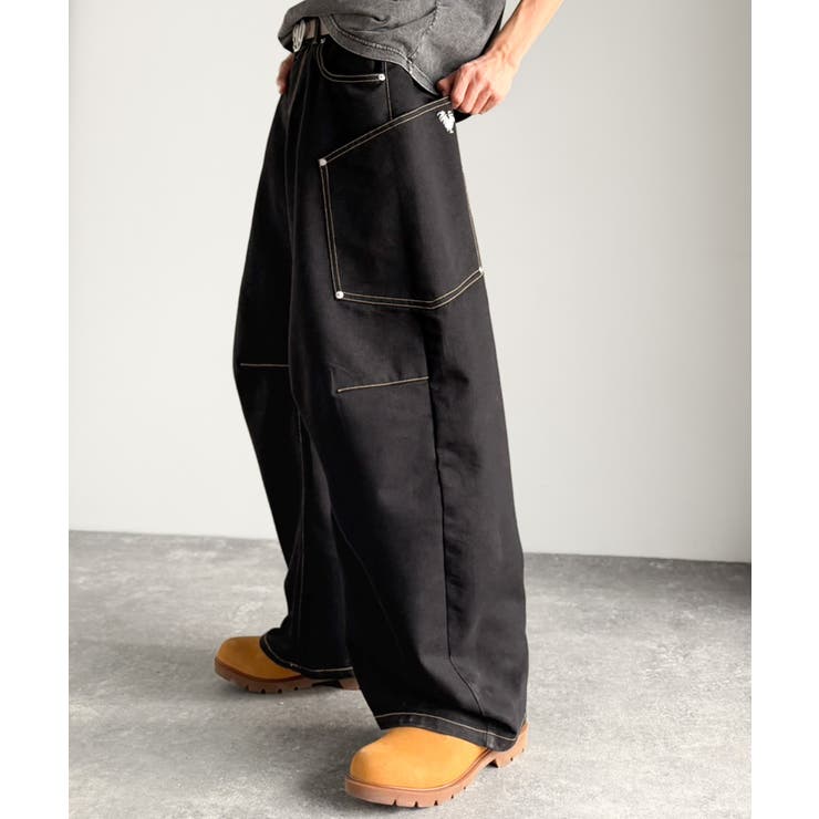 《JaVaジャバコラボ》BIGポケットの存在感。ワイドバルーンカーブデニムパンツ | Classical Elf Men | 詳細画像5 