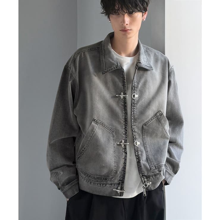 グレー | 《JaVaジャバコラボ》留めて映える、無骨な風合い。ショート丈ファイヤーマンフッ… | Classical Elf Men