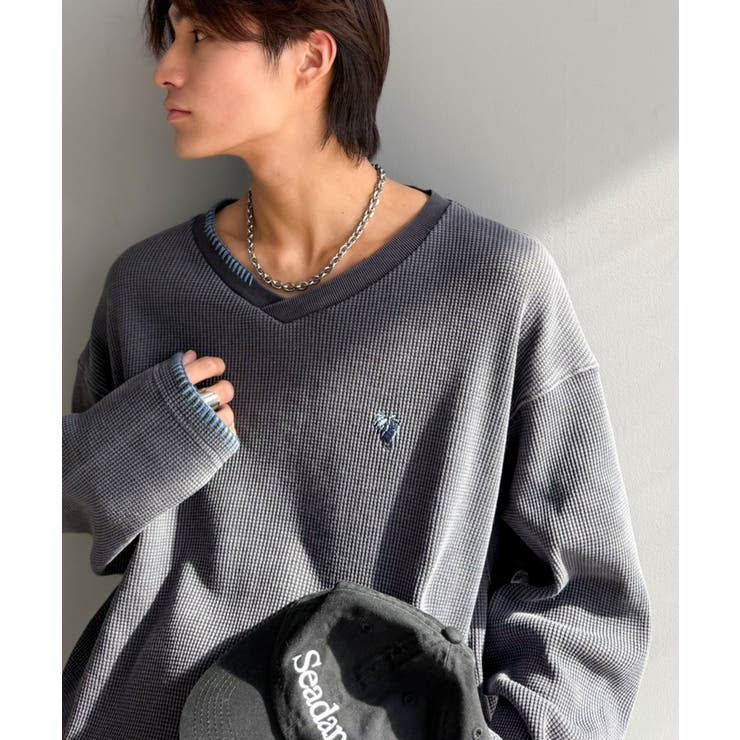 チャコールグレー | 《JaVaジャバコラボ》ラフなのに計算されたバランス。裾ドロスト付きピグメント加… | Classical Elf Men