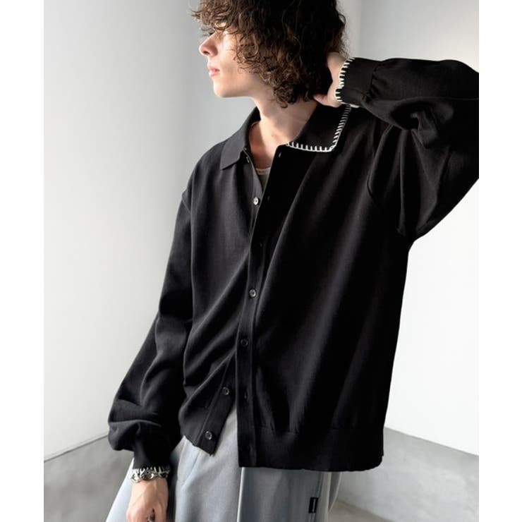 《JaVaジャバコラボ》さりげない配色で着こなしに差を。ステッチ配色ショート丈ニ… | Classical Elf Men | 詳細画像7 