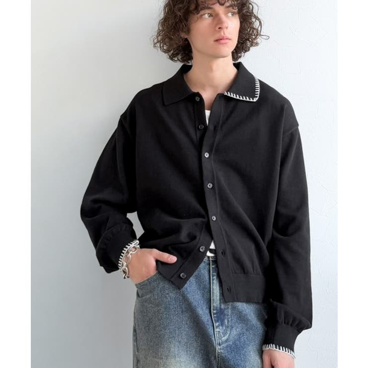 《JaVaジャバコラボ》さりげない配色で着こなしに差を。ステッチ配色ショート丈ニ… | Classical Elf Men | 詳細画像10 