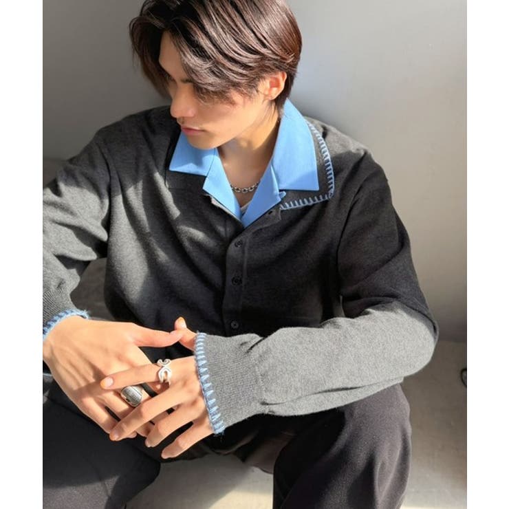 《JaVaジャバコラボ》さりげない配色で着こなしに差を。ステッチ配色ショート丈ニ… | Classical Elf Men | 詳細画像13 