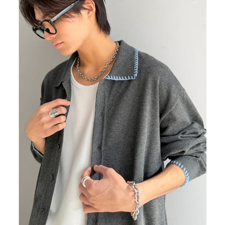 《JaVaジャバコラボ》さりげない配色で着こなしに差を。ステッチ配色ショート丈ニ… | Classical Elf Men | 詳細画像24 