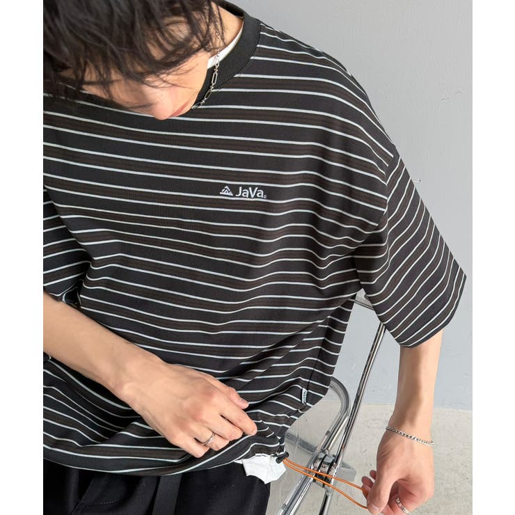 ブラック | 《JaVaジャバコラボ》【抗菌防臭機能付き】配色裾ドローコード付き 綿100％マ… | Classical Elf Men