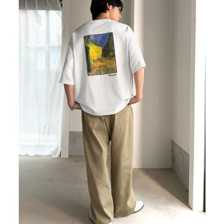 《ゴッホ絵画グラフィック》ステッチ刺繍MIXデザイン 高機能半袖Tシャツ【接触冷… | Classical Elf Men | 詳細画像9 