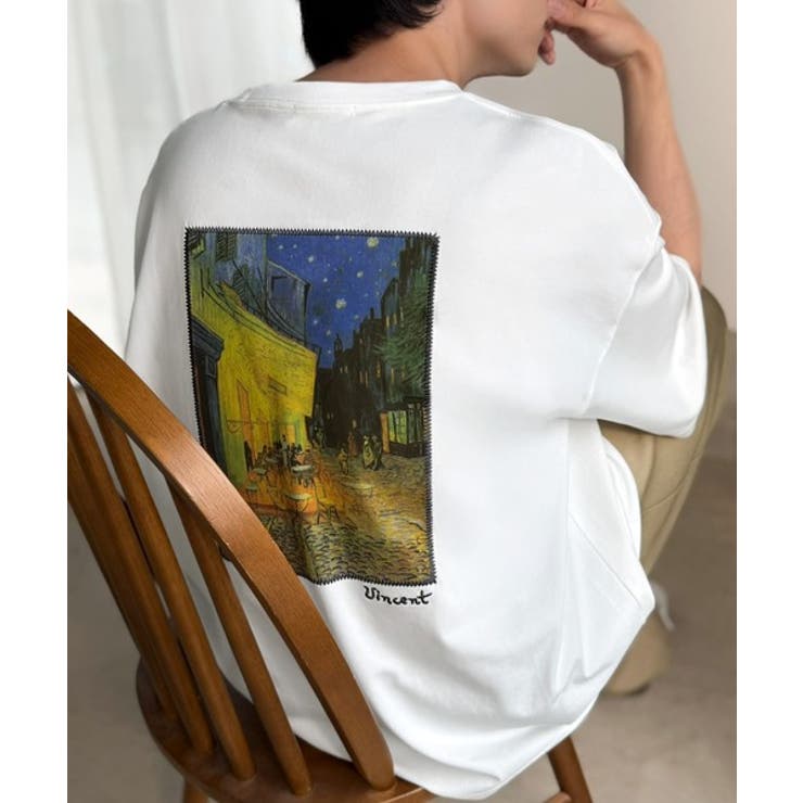 《ゴッホ絵画グラフィック》ステッチ刺繍MIXデザイン 高機能半袖Tシャツ【接触冷… | Classical Elf Men | 詳細画像10 