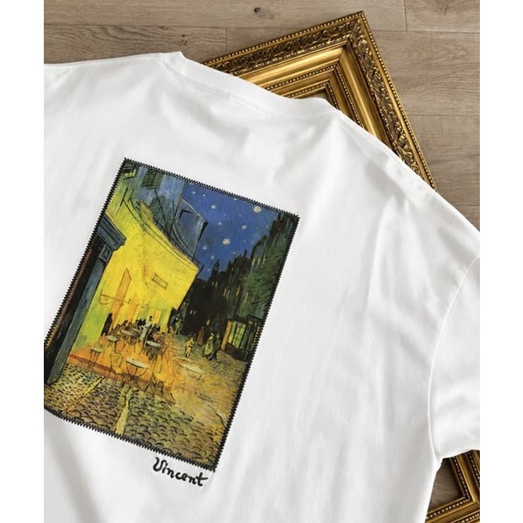 《ゴッホ絵画グラフィック》ステッチ刺繍MIXデザイン 高機能半袖Tシャツ【接触冷… | Classical Elf Men | 詳細画像13 