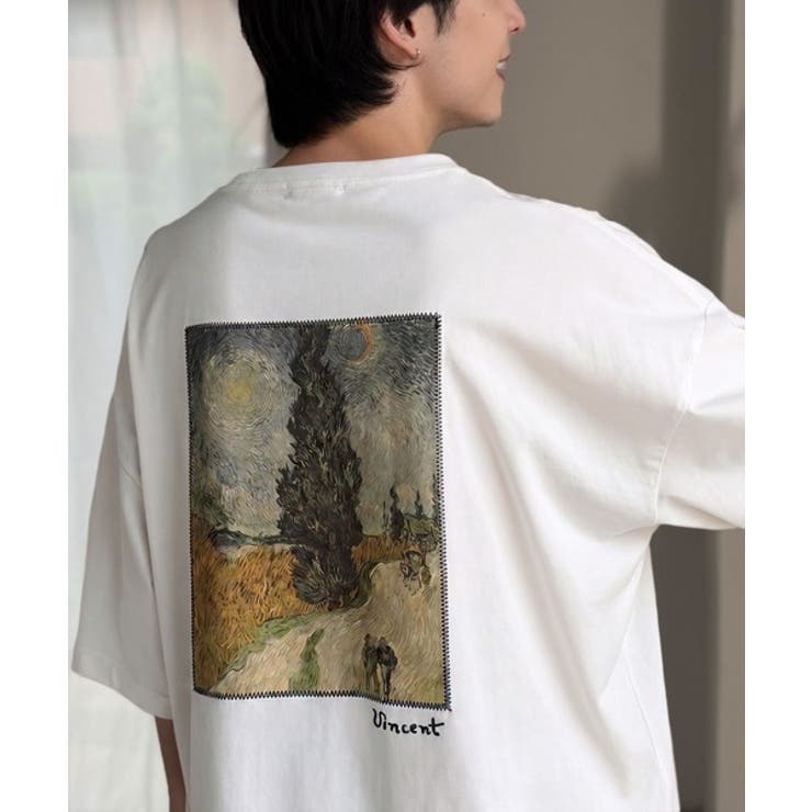 《ゴッホ絵画グラフィック》ステッチ刺繍MIXデザイン 高機能半袖Tシャツ【接触冷… | Classical Elf Men | 詳細画像19 
