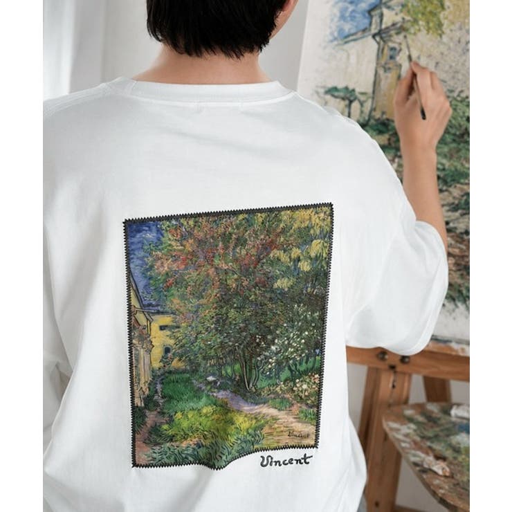《ゴッホ絵画グラフィック》ステッチ刺繍MIXデザイン 高機能半袖Tシャツ【接触冷… | Classical Elf Men | 詳細画像22 