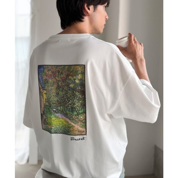 《ゴッホ絵画グラフィック》ステッチ刺繍MIXデザイン 高機能半袖Tシャツ【接触冷… | Classical Elf Men | 詳細画像24 