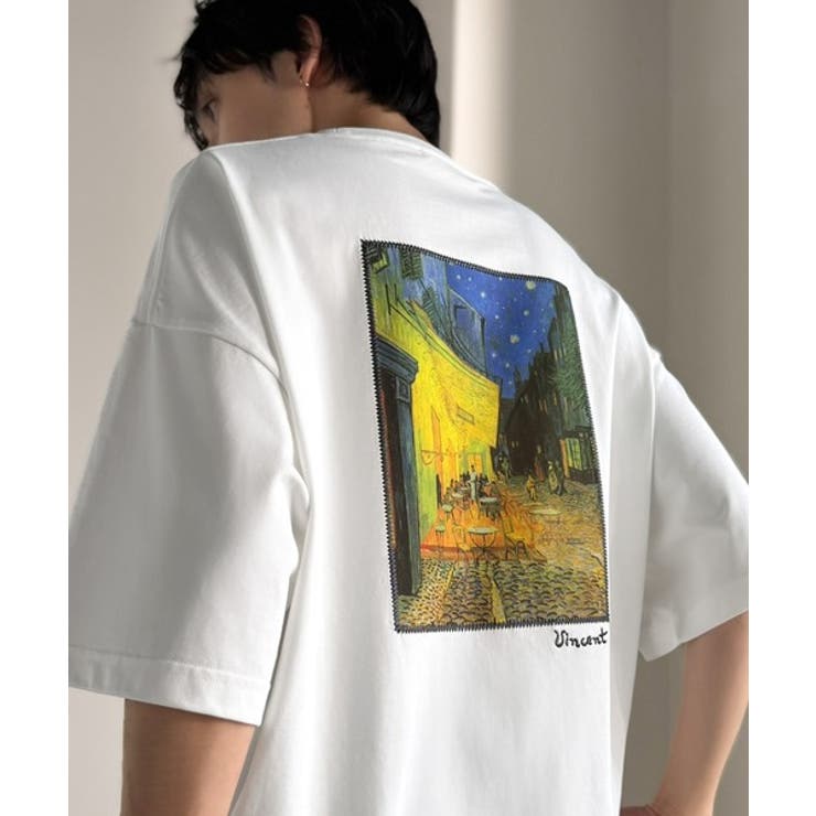 《ゴッホ絵画グラフィック》ステッチ刺繍MIXデザイン 高機能半袖Tシャツ【接触冷… | Classical Elf Men | 詳細画像5 