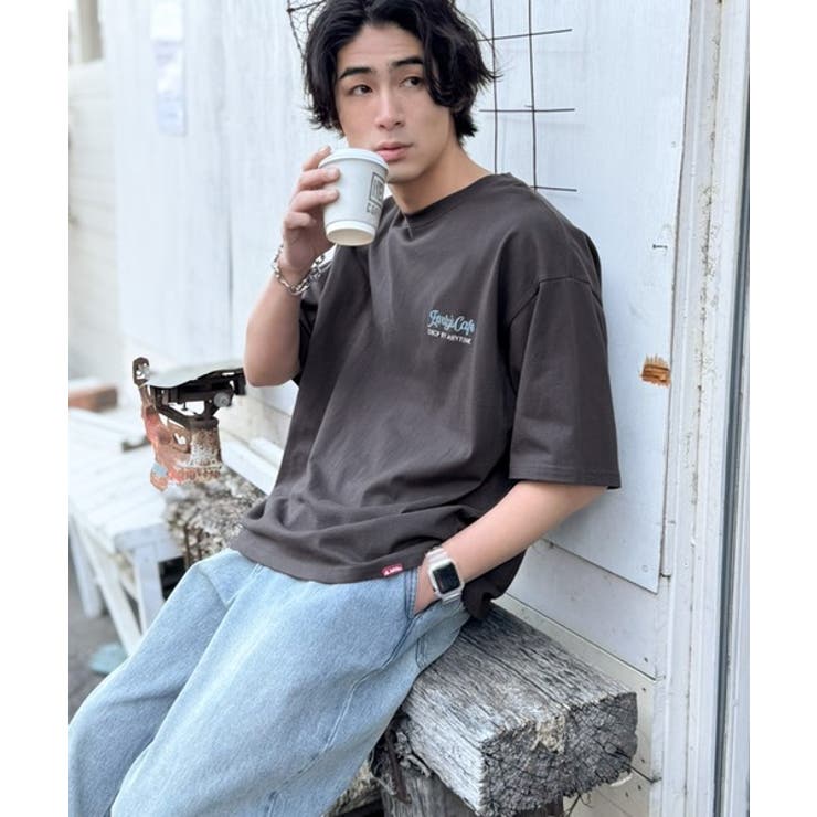 《JaVaジャバコラボ》遊び心のあるカフェロゴが映えるバックプリントT。刺繍使い… | Classical Elf Men | 詳細画像16 