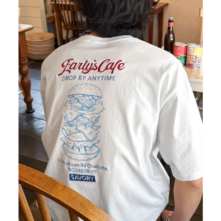 《JaVaジャバコラボ》遊び心のあるカフェロゴが映えるバックプリントT。刺繍使い… | Classical Elf Men | 詳細画像6 