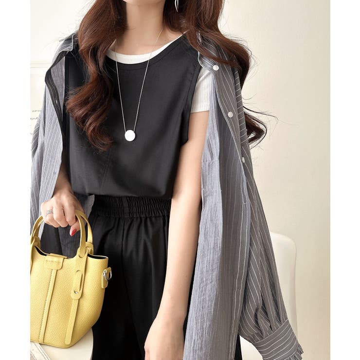 《JaVaジャバコラボ》前後で印象チェンジ♪前後2wayUネックツータックイージ… | Classical Elf  | 詳細画像10 