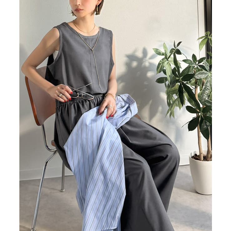 グレー | 《JaVaジャバコラボ》前後で印象チェンジ♪前後2wayUネックツータックイージ… | Classical Elf 