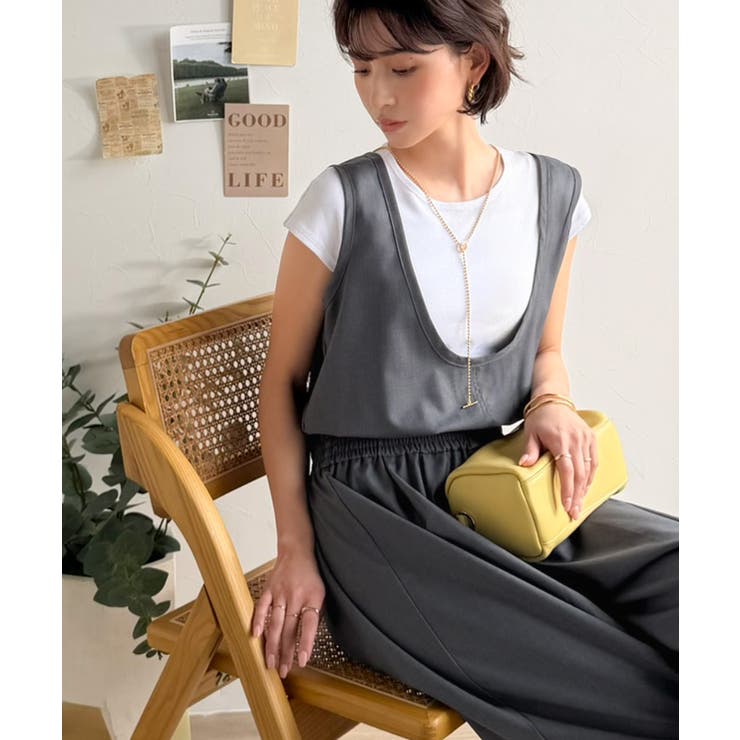 《JaVaジャバコラボ》前後で印象チェンジ♪前後2wayUネックツータックイージ… | Classical Elf  | 詳細画像17 