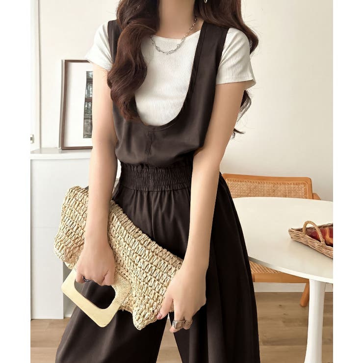 ブラウン | 《JaVaジャバコラボ》前後で印象チェンジ♪前後2wayUネックツータックイージ… | Classical Elf 