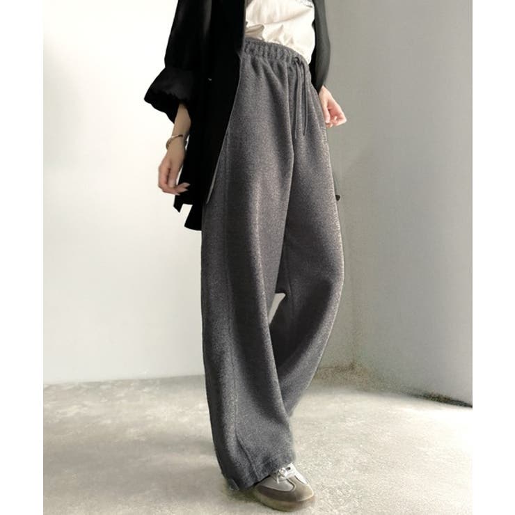 JaVaジャバコラボ》まるで毛布。裾ドロストロゴ刺繍ミックス調フリース