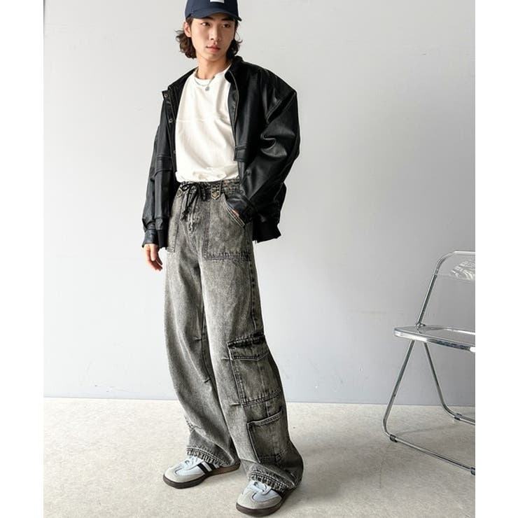 《Javaジャバコラボ》旬なこなれ感。ヴィンテージ加工裾ドロストワイドデニム | Classical Elf  | 詳細画像17 