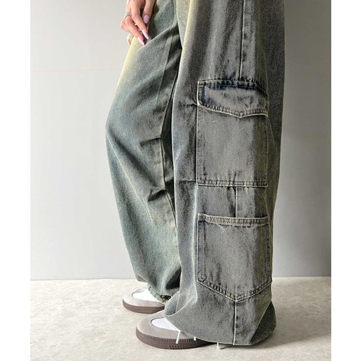 《Javaジャバコラボ》旬なこなれ感。ヴィンテージ加工裾ドロストワイドデニム | Classical Elf  | 詳細画像26 