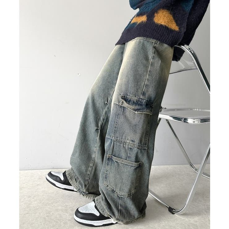 《Javaジャバコラボ》旬なこなれ感。ヴィンテージ加工裾ドロストワイドデニム | Classical Elf  | 詳細画像31 