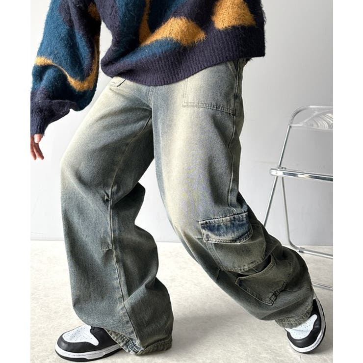 《Javaジャバコラボ》旬なこなれ感。ヴィンテージ加工裾ドロストワイドデニム | Classical Elf  | 詳細画像33 