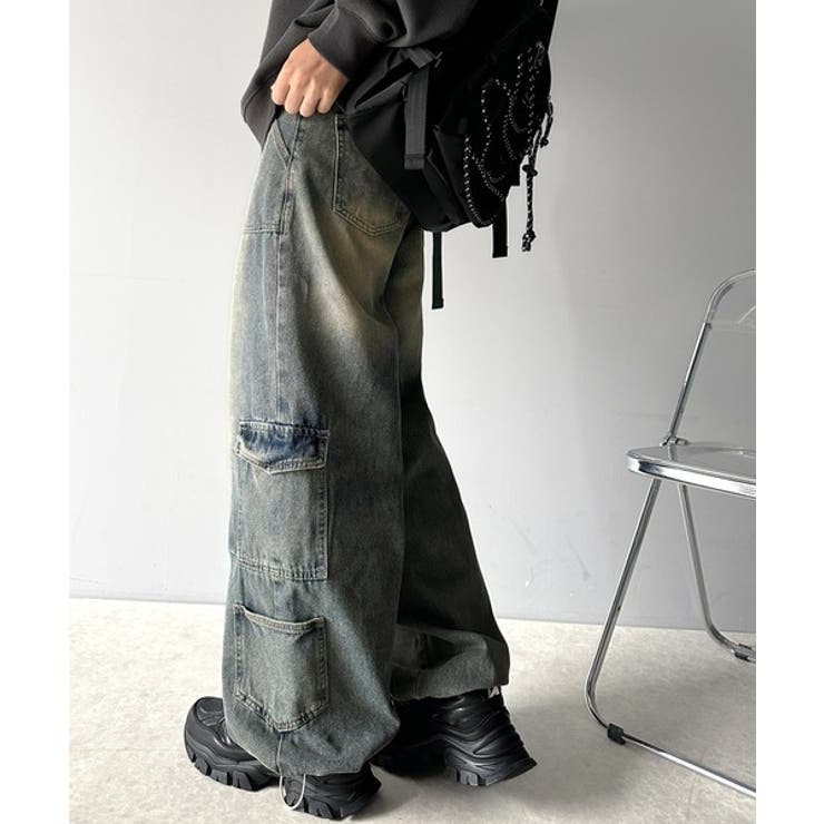 《Javaジャバコラボ》旬なこなれ感。ヴィンテージ加工裾ドロストワイドデニム | Classical Elf  | 詳細画像35 