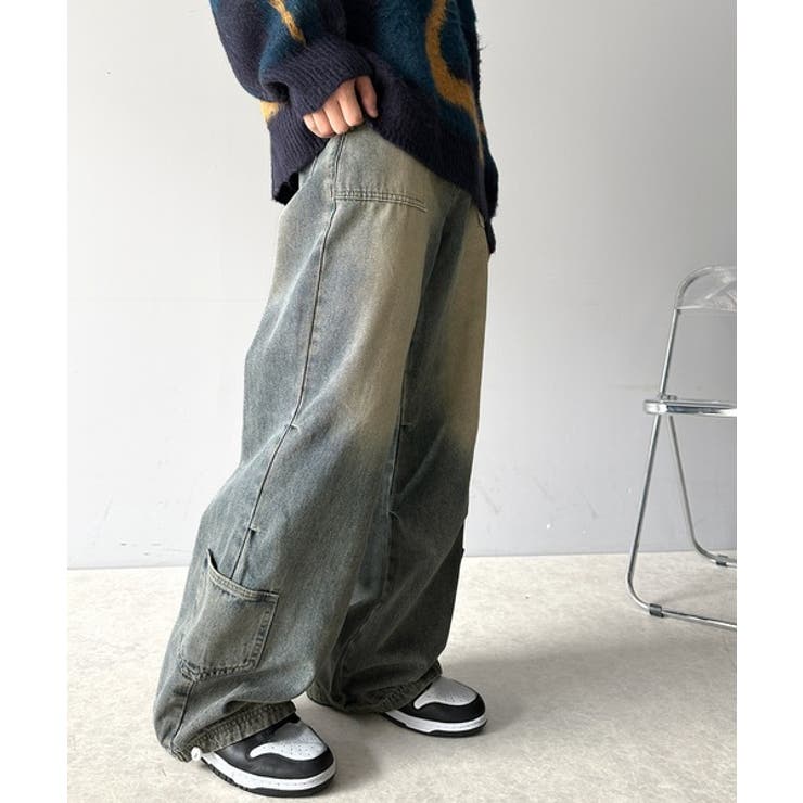 《Javaジャバコラボ》旬なこなれ感。ヴィンテージ加工裾ドロストワイドデニム | Classical Elf  | 詳細画像36 