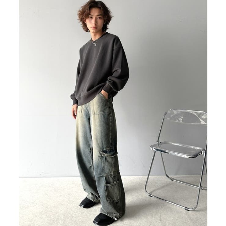 《Javaジャバコラボ》旬なこなれ感。ヴィンテージ加工裾ドロストワイドデニム | Classical Elf  | 詳細画像38 