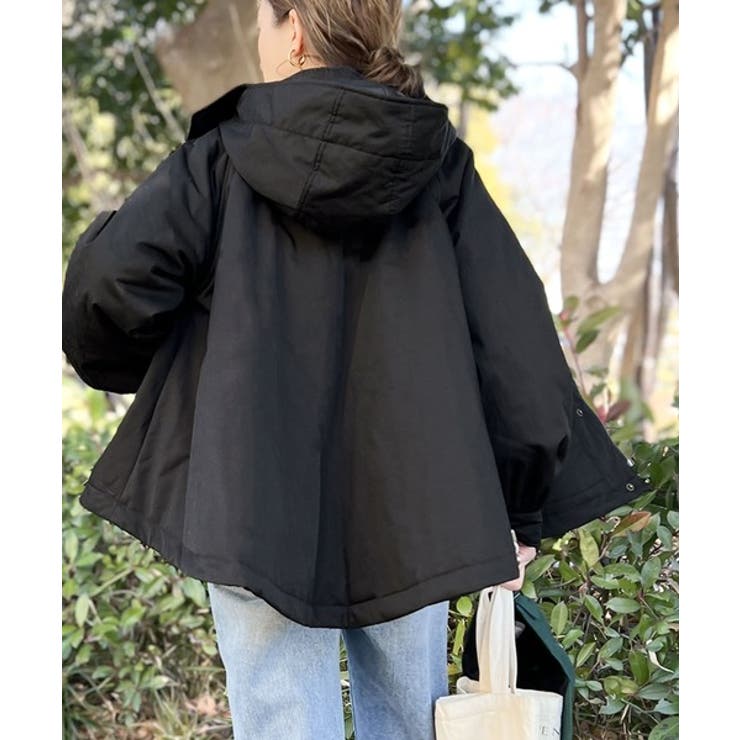 おめかし感100％。中綿入りラウンドヘムフレアマウンテンパーカー | Classical Elf  | 詳細画像22 