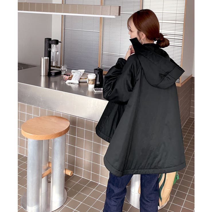 おめかし感100％。中綿入りラウンドヘムフレアマウンテンパーカー | Classical Elf  | 詳細画像28 