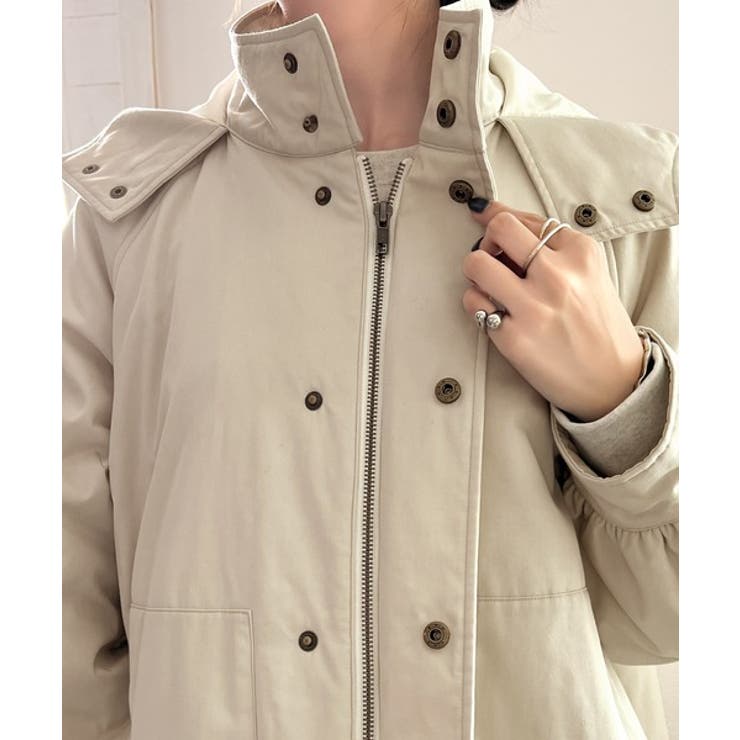 おめかし感100％。中綿入りラウンドヘムフレアマウンテンパーカー | Classical Elf  | 詳細画像34 