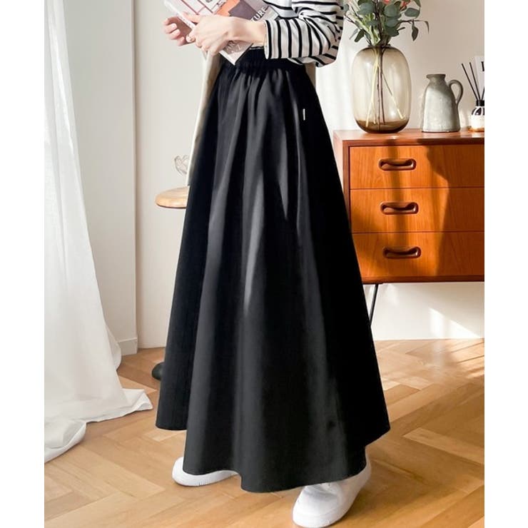 ブラック | 《JaVa ジャバコラボ》レディのマストアイテム。ボリュームフレアスカート | Classical Elf 