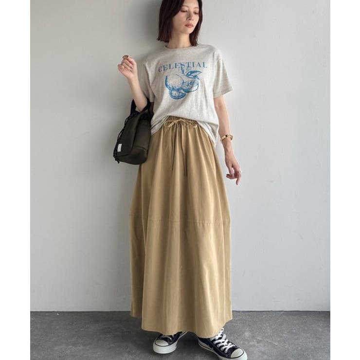 ふんわりフォルムが可愛い◎ピーチ起毛素材コクーンシルエットロングスカート | Classical Elf  | 詳細画像16