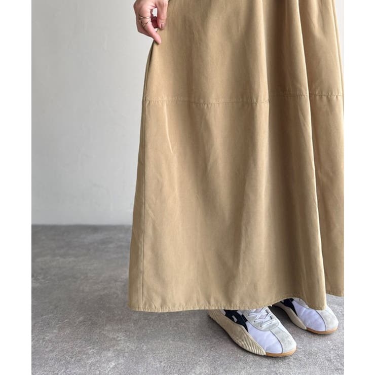 ふんわりフォルムが可愛い◎ピーチ起毛素材コクーンシルエットロングスカート | Classical Elf  | 詳細画像21