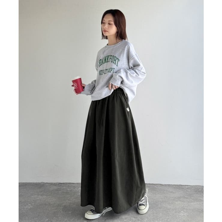 ふんわりフォルムが可愛い◎ピーチ起毛素材コクーンシルエットロングスカート | Classical Elf  | 詳細画像3