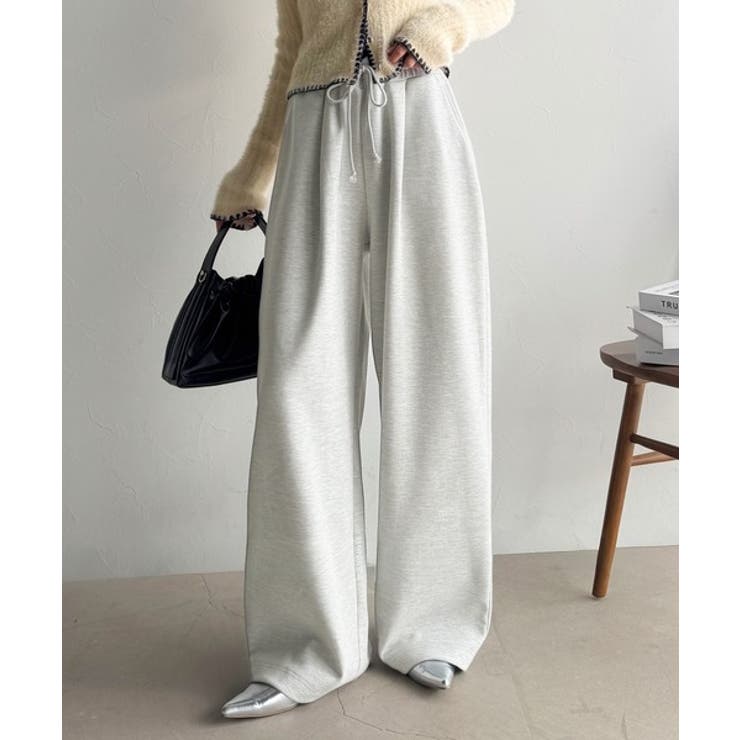 オートミール | 大人の余白をまとうワイドスウェット。ヘビーウェイトスウェットワイドパンツ | Classical Elf 